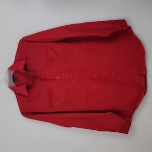 Street Scenes Red Long Sleeve Button Down Shirt Mens L